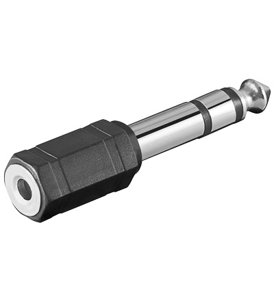 41-109-00050-WENTRO11100 Klinkenadapter 6,3mm Klinkenstecker auf 3,5mm Klinkenbuchse STEREO