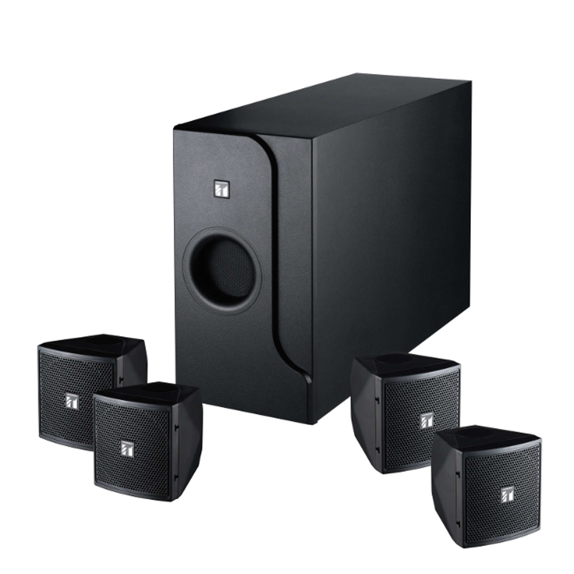 4x Satellitenlautsprecher mit Subwoofer 2x160W BS301B ideal für Caffee Kneipe Gastro Geschäfte