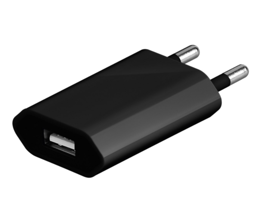 Netzteil_mit_USB_Buchse_Black_93-808-05790 USB Netzteil USB Ladegerät 5V 1A Schwarz