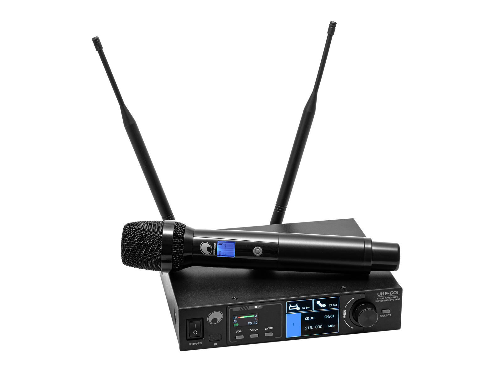 Funkmikrofon Set UHF-601 Empfänger mit 1x Funkmikro und Antenne