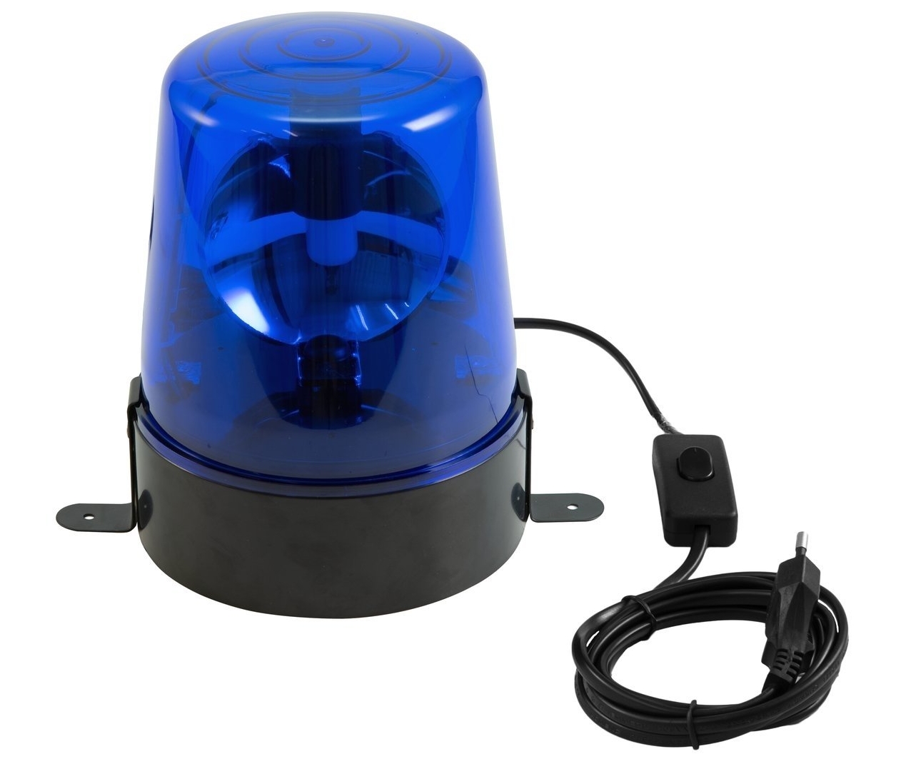 Polizeilicht Alarmlicht BLAU 230V Drehlicht mit 230V LED Birne