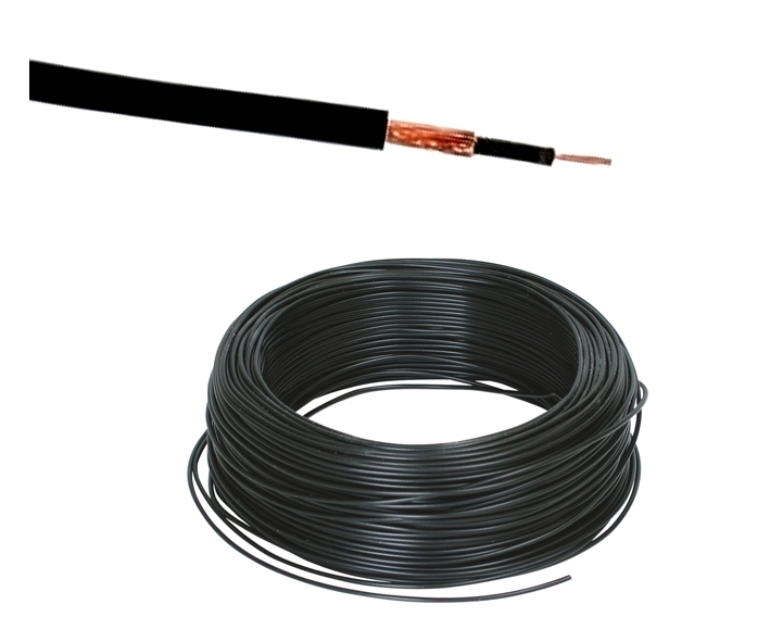 100m Mikrofonkabel 1x0,25qmm Schwarz 2,7mm geschirmtes NF-Kabel