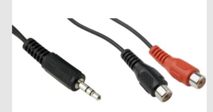 1,5m Adapterkabel 3,5mm Klinkenstecker auf 2x Kupplung