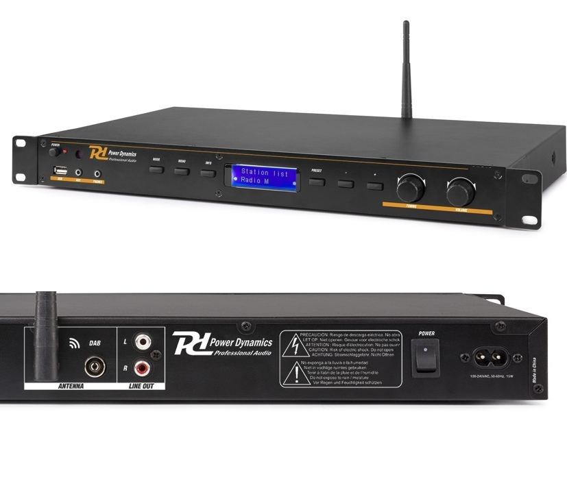 Tuner_DAB_UKW_Bluetooth_84-760-00342 UKW Tuner DAB+ FM Radio mit Bluetooth + USB AUX 19zoll Rackeinbau
