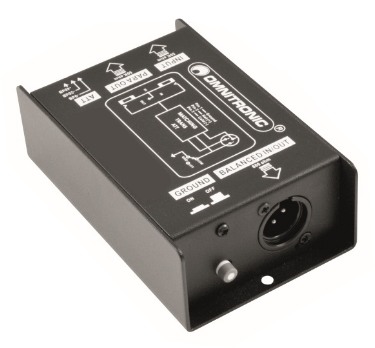 88-901-00300-DI-Box-2012B DI Box Audio Trenntrafo Klinke XLR Massetrenner Masse Entkoppler Massetrenner