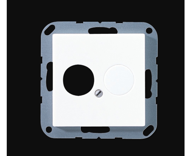 Lautsprecherdose A562WW Unterputz für bis zu 2 DIN Buchsen Jung Blende 55x55mm Alpinweiss