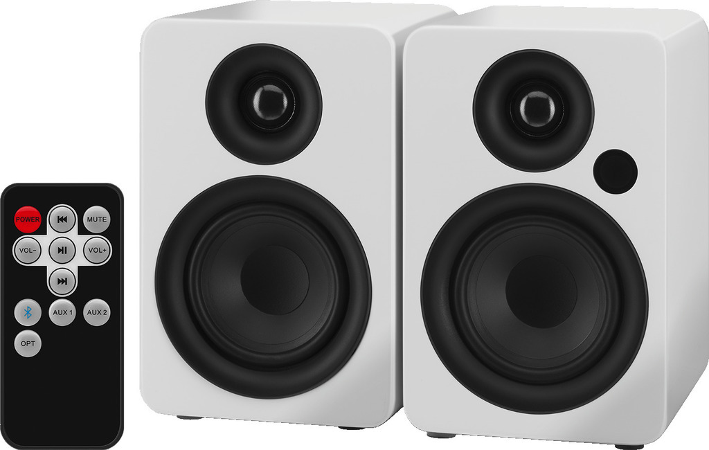 Aktiv Lautsprecher 2x50W mit Bluetooth Toslink Cinch Klinke SOUND-4BT/WS