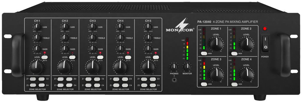 Zonen-Verstaerker-4x4-Matrix-88-404-04120-Bild0159a57d6ad9227 ELA Verstärker 680W 4x170W 100V 4-Zonen Regelung 4Kanal Audio Matrix PA12040