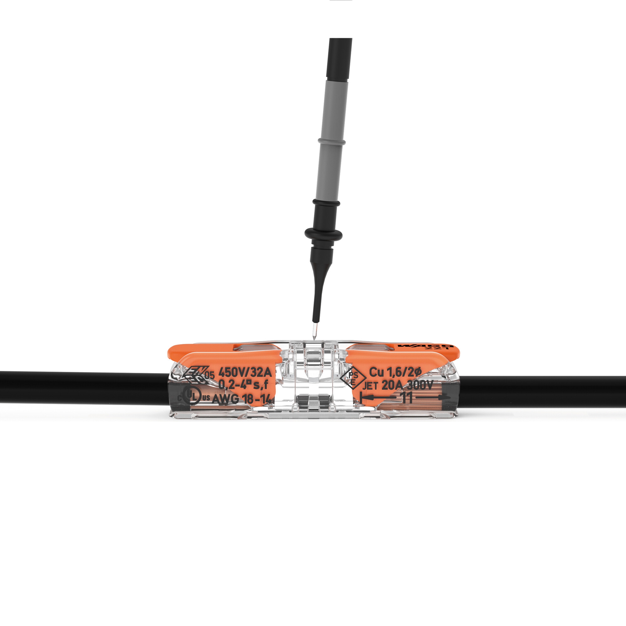 WAGO Klemme 1-Leiter 221-2411 COMPACT 60er-Pack Kabelverbinder Leiterklemme