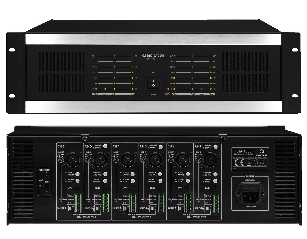 6Kanal Verstärker mit 6x200W = 1200W STA-1506 Multiroom