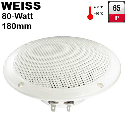 180mm Einbaulautsprecher 80W 4ohm IP65 Feuchtefest für Bad Outdoor