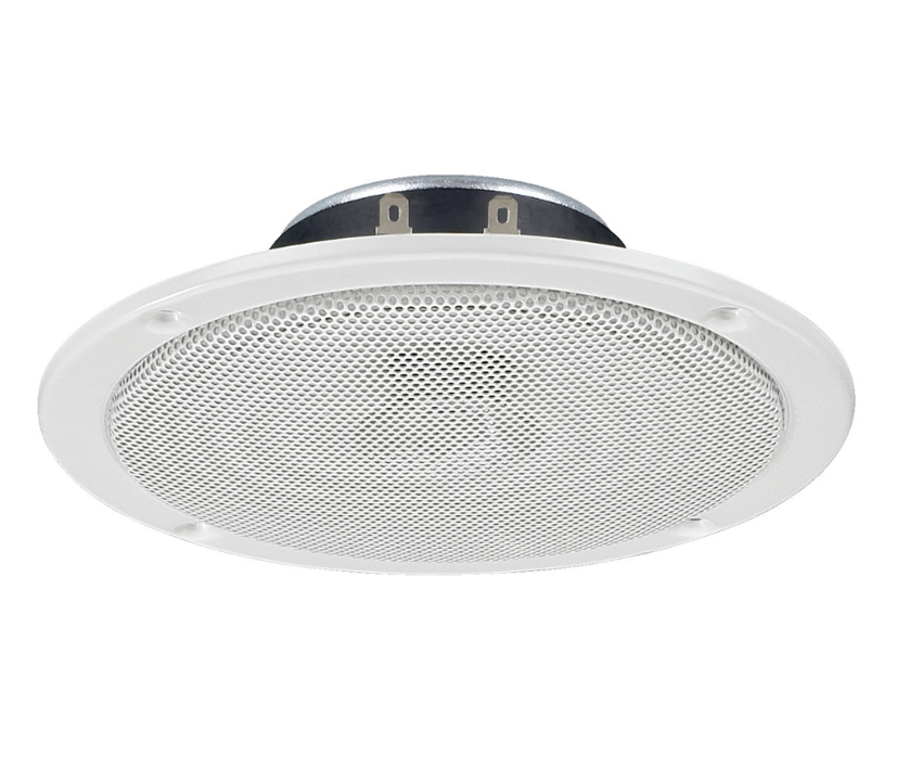 84-410-00224_150mm_flacher_Einbaulautsprecher 153mm Deckenlautsprecher 30W 8Ohm Weiss Einbautiefe nur 34mm