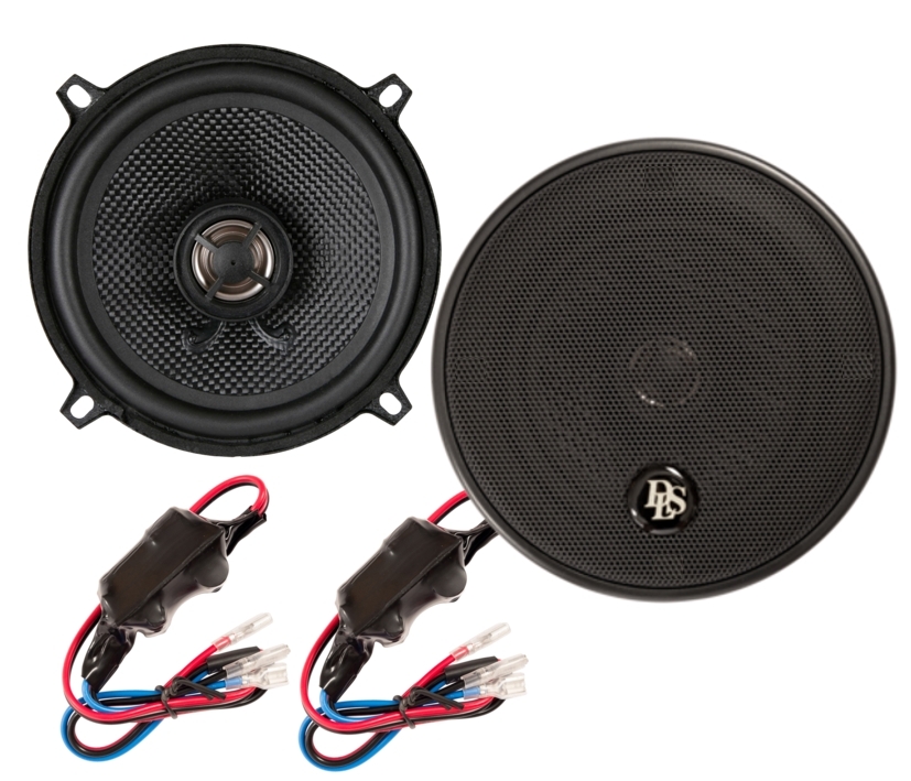 130mm_Wege_Autolautsprecher_DLS_84-410-05045_B02 13cm Autolautsprecher 130mm 2x150W 4ohm Euronorm CC225 2-wege mit 2x Schutzgitter