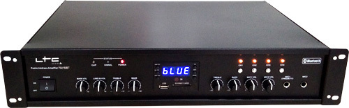 88-404-00118-ELA-Verstaerker-4zonen-B ELA Verstärker 120/90W mit 4-8Ohm 100V 4Zonen Bluetooth USB MP3 Player UKW Tuner und FB