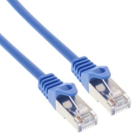 0,25m LAN Kabel Cat5e Patchkabel Blau SFTP