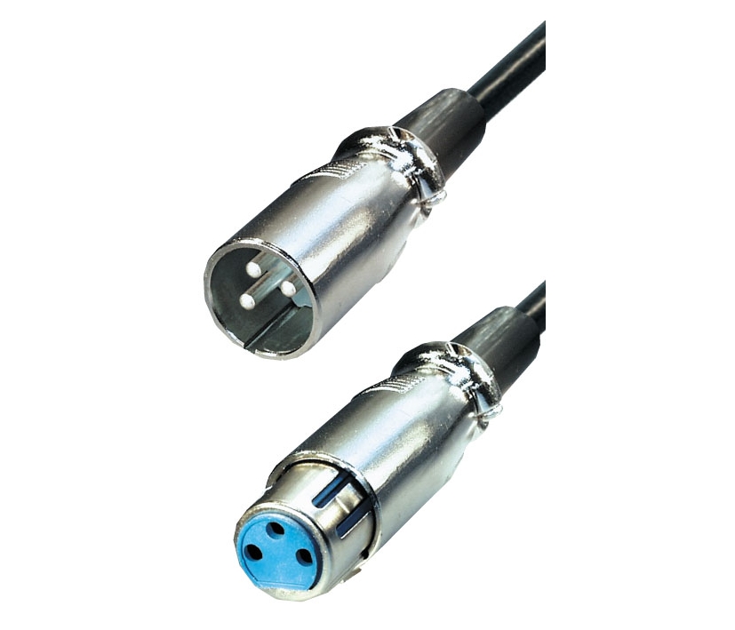 5m_XLR-Kabel_Metallstecker_42-685-00756 3m XLR Kabel Schwarz 3pol XLR-Buchse XLR-Stecker