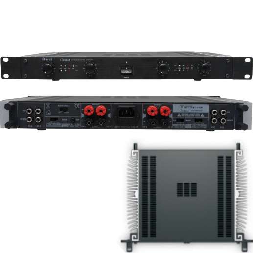88-900-07540-CHAMP-4_Back-BildAAA 4Kanal Verstärker mit 4x160Watt CHAMP-4 Endstufe Lüfterlos Multiroom