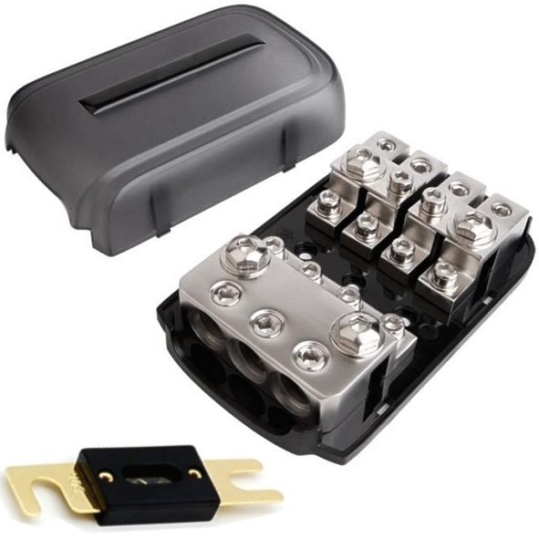 31-843-00460-ANL-300A-600A ANL 4-fach Sicherungshalter für bis zu 4 Sicherungen auch Mini-ANL Einsatz 30A bis 300A Peak 600A Hochstrom tauglich