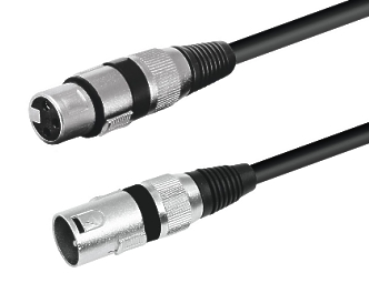 Omnitronic-XLR-Kabel-Stecker-Buchse-big 15m XLR Kabel Schwarz 3pol XLR-Buchse XLR-Stecker