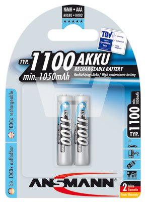 AAA Micro Akku 1100mAh --- 2er Pack