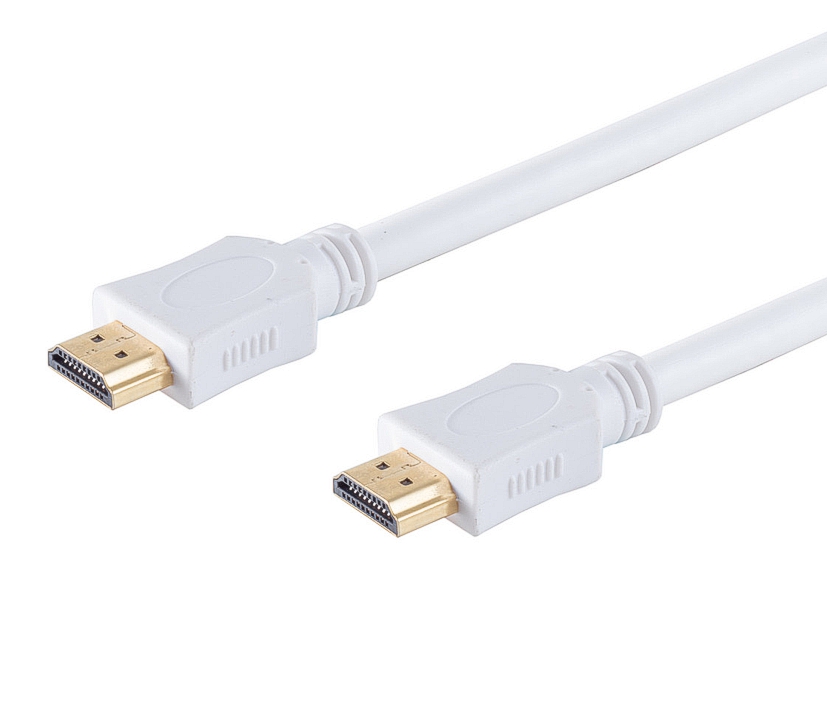 3m HDMI Kabel Weiss geeignet von FullHD bis 4K Auflösung HEAC