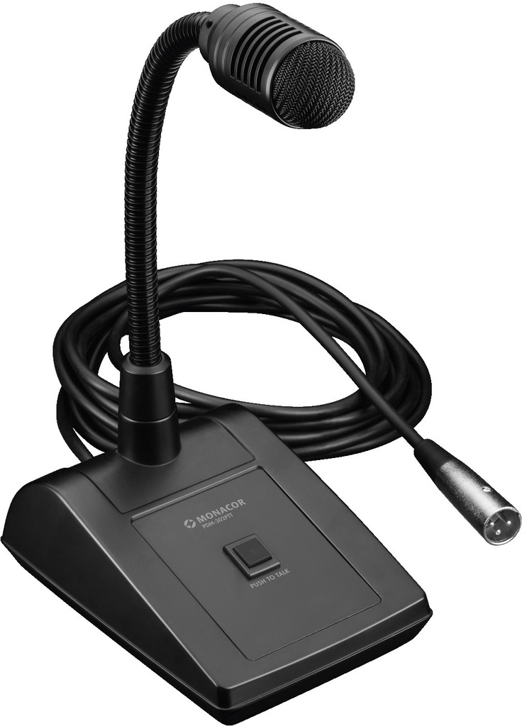 Tischmikrofon dynamisches Mikrofon mit Schwanenhals und PTT Taster und 3pol XLR Stecker Tischmikrofon dynamisches Mikrofon mit Schwanenhals und PTT Taster und 3pol XLR Stecker