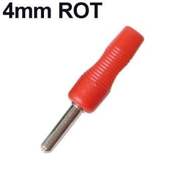 4mm Bananenstecker Hartplastik Rot