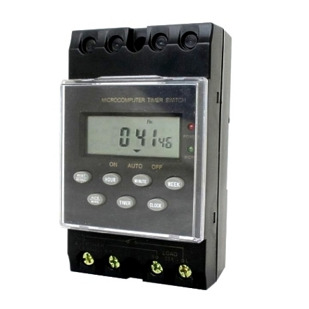 99-100-00180-12V-Uhr-2013-BB 12V Zeitschaltuhr Einbauuhr Hutschiene bis 3500W Zeitrelais