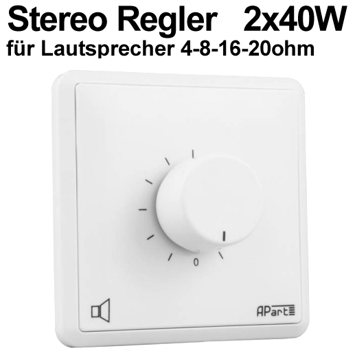 Stereo Regler 2x40W 4-8-16ohm