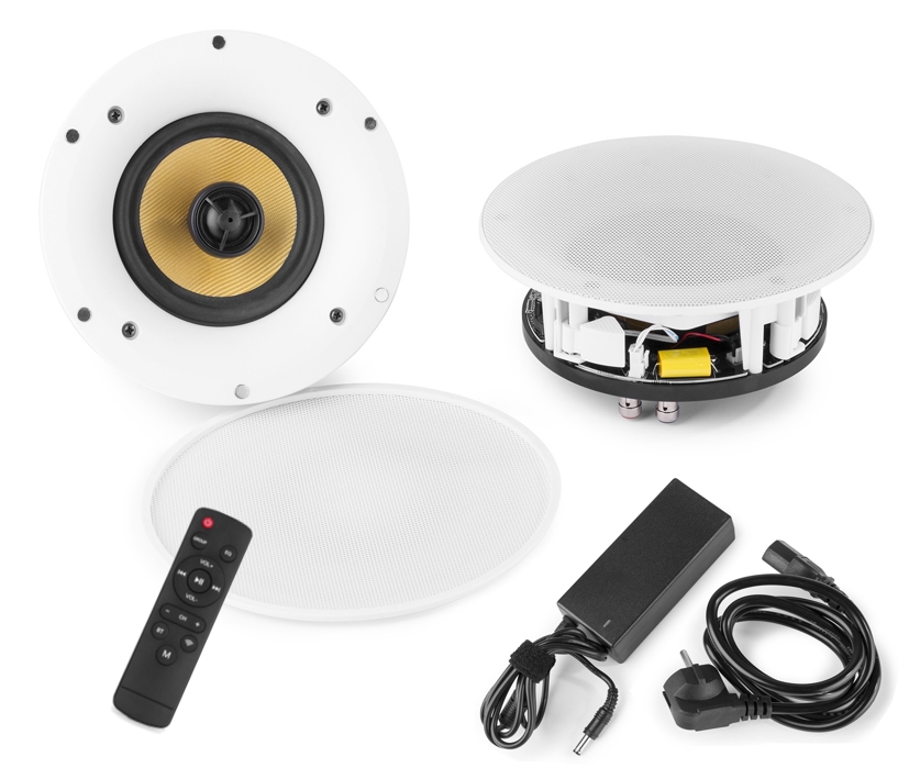 Deckenlautsprecher_WiFI_WLAN_mit_Bluetooth_B01_88-860-05410 WiFi Deckenlautsprecher mit Bluetooth WLAN DM220mm 2-wege 100W inkl APP FB Netzteil