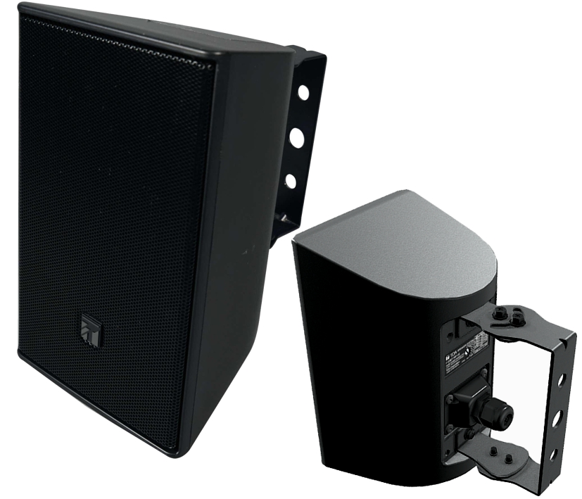 Lautsprecherbox F-03BT-WP IP65 Outdoor 60W 8ohm 100V ELA Schwarz Wandlautsprecher inkl Wand-Deckenhalterung