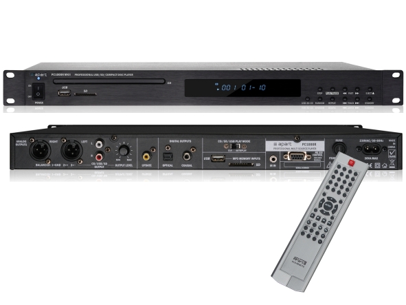 88-810-00290vny11OtAbSr7I CD MP3 USB Player Rackeinbau mit Fernbedienung PC1000RMKII