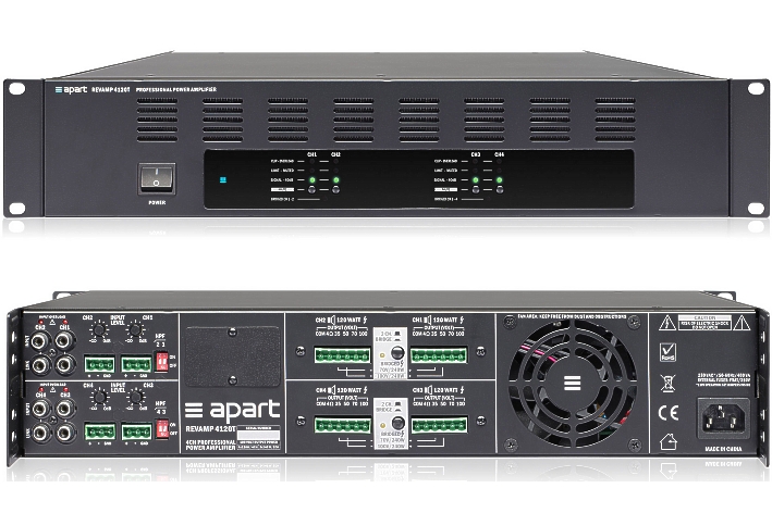 88-900-07515 ELA Verstärker 480W 4x120W REVAMP4120T digital 100V und 4-8ohm 4Kanal Verstärker Multiroom