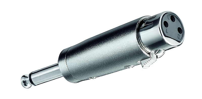 XLR Adapter 6,3mm Klinke auf 3pol XLR Buchse