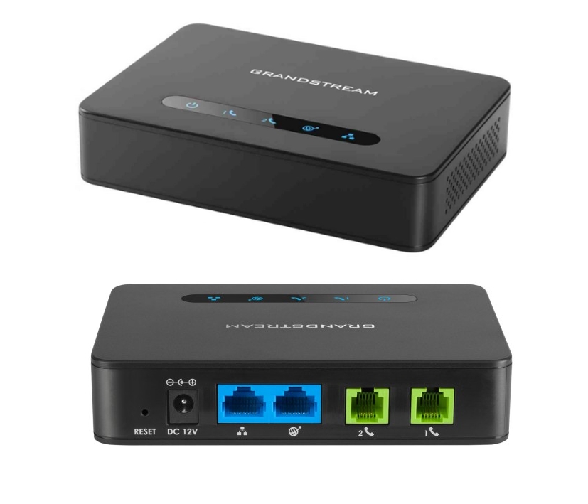 VOIP_AB_Konverter_Adapter_74-500-00800 IP LAN VoiP Telefonkoppler 2-Port HT812 FXS-IP LAN AB Koppler SIP Gateway