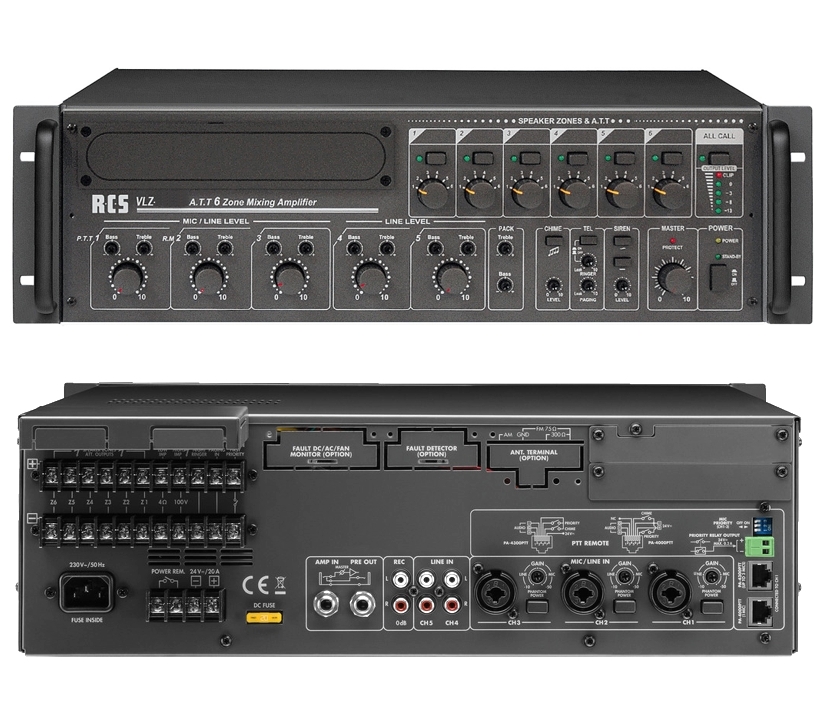 ELA Verstärker 320W 6-Zonen Regelung VLZ6240A 100V ELA Zentrale mit 6Eingänge ELA Verstärker 320W 6-Zonen Regelung VLZ6240A 100V ELA Zentrale mit 6Eingänge