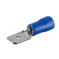 45-821-04008_2015_01 4,8mm Flachstecker BLAU Teilisoliert ** 100er Pack **