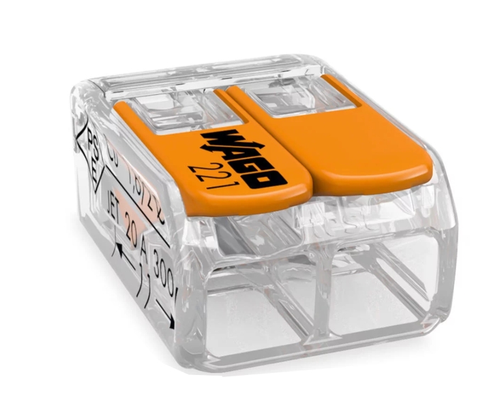 WAGO Klemme 2-Leiter 212-412 COMPACT 100er-Pack Kabelverbinder Leiterklemme