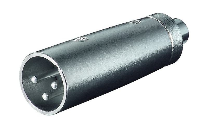 Adapter_XLR_Stecker_auf_Cinch_39-852-00065 XLR Adapter 3pol XLR Stecker auf Cinchbuchse RCA