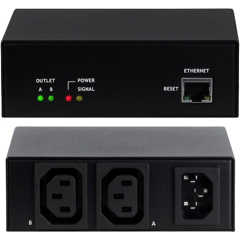 IP_LAN_Steckdose_99-100-05000 IP LAN Steckdose PDU 2x Kaltgerätedose via Netzwerk schalten