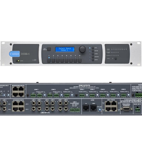 88-404-08000_2ss15_01 8x8 Audio Matrix Multiroom Steuergerät DCM1e mit RJ45 Ethernet-Port