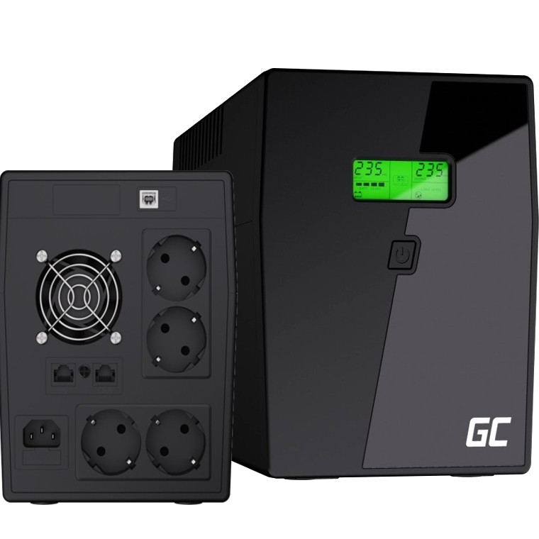 1500VA_USV_GreenCell_66-850-00690_B01 1500VA USV 230V Notstromversorgung mit Akku und LCD-Display