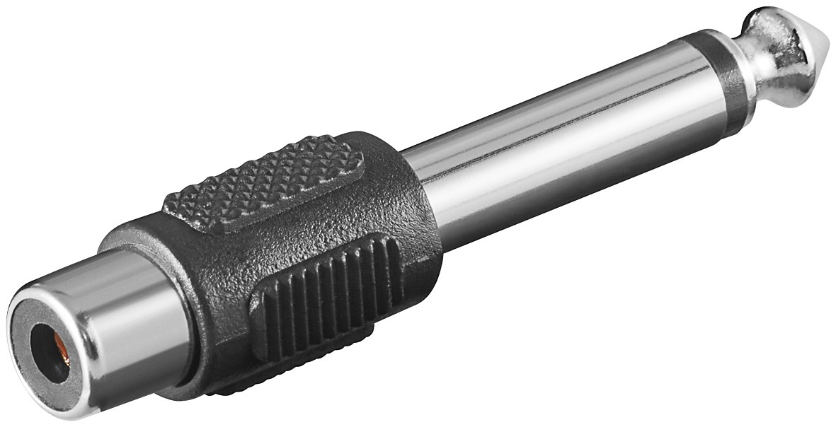 Klinkenadapter-cinch-41-109-00011 Klinkenadapter 6,3mm Klinkenstecker Mono auf Cinchkupplung