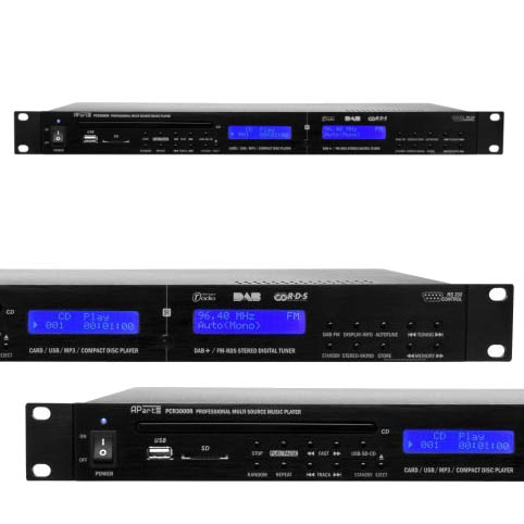 88-810-00300-PCR3000R-Apart-b1 PCR3000R CD USB MP3 Player mit UKW DAB+ Tuner Rackeinbau