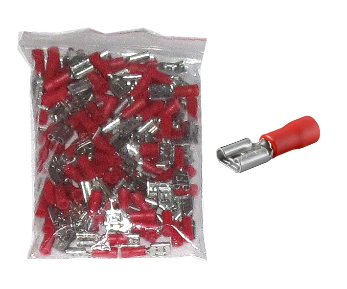 45-821-04009_flachsteckhuelse_63_teiliso_rot 6,3mm Flachsteckhülse ROT Teilisoliert ** 100er Pack **
